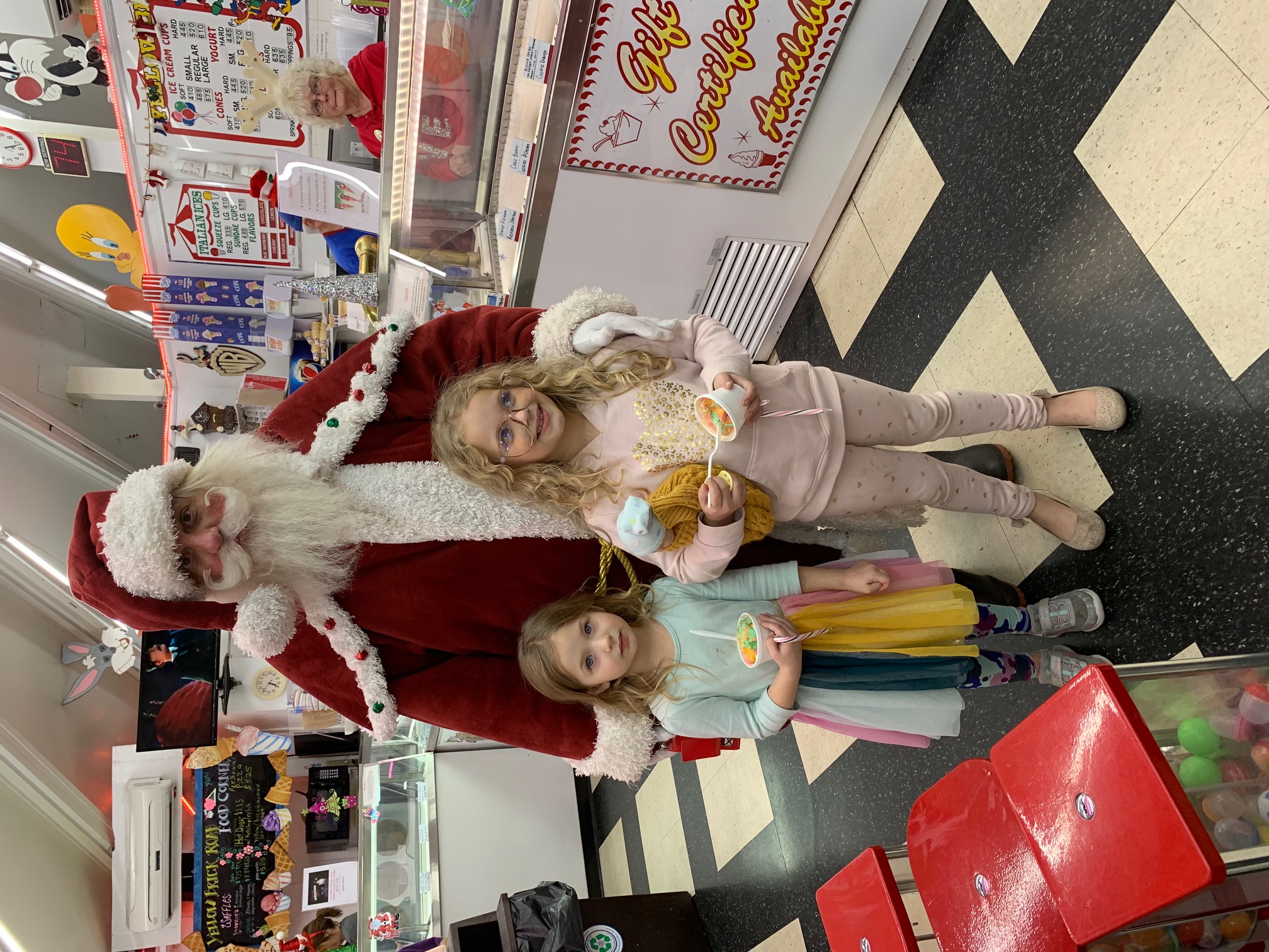 Holiday Santa Claus with Yellow Brick Road Ice Cream Shop 2