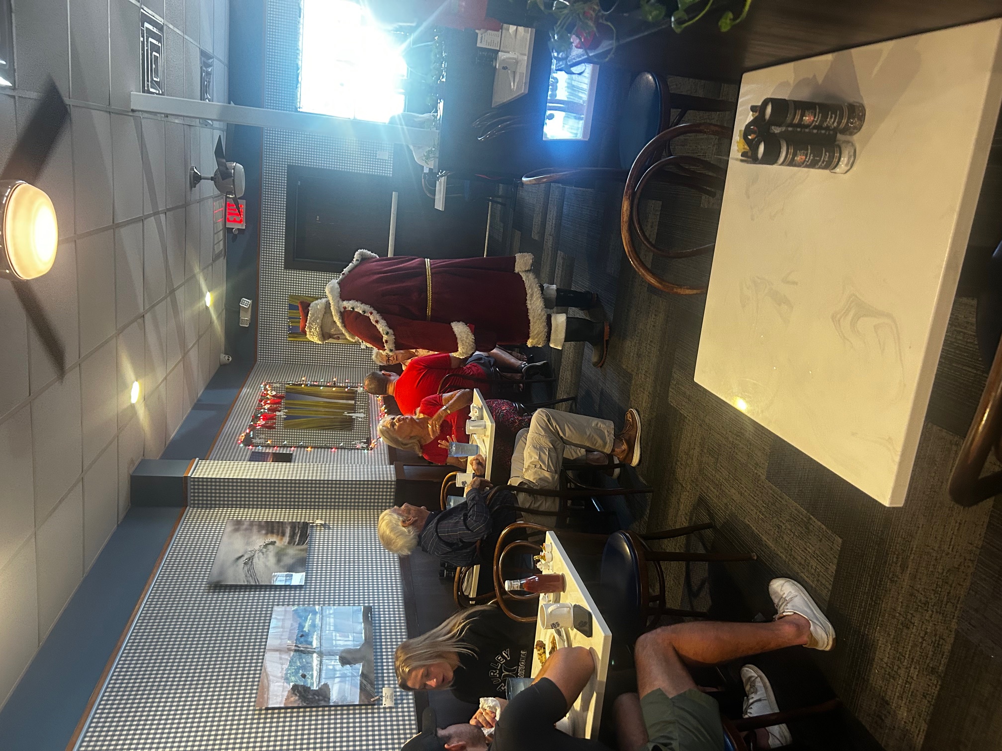 Holiday Santa Claus visits Blueberry Muffin Restaurant in Indiatlantic 2025