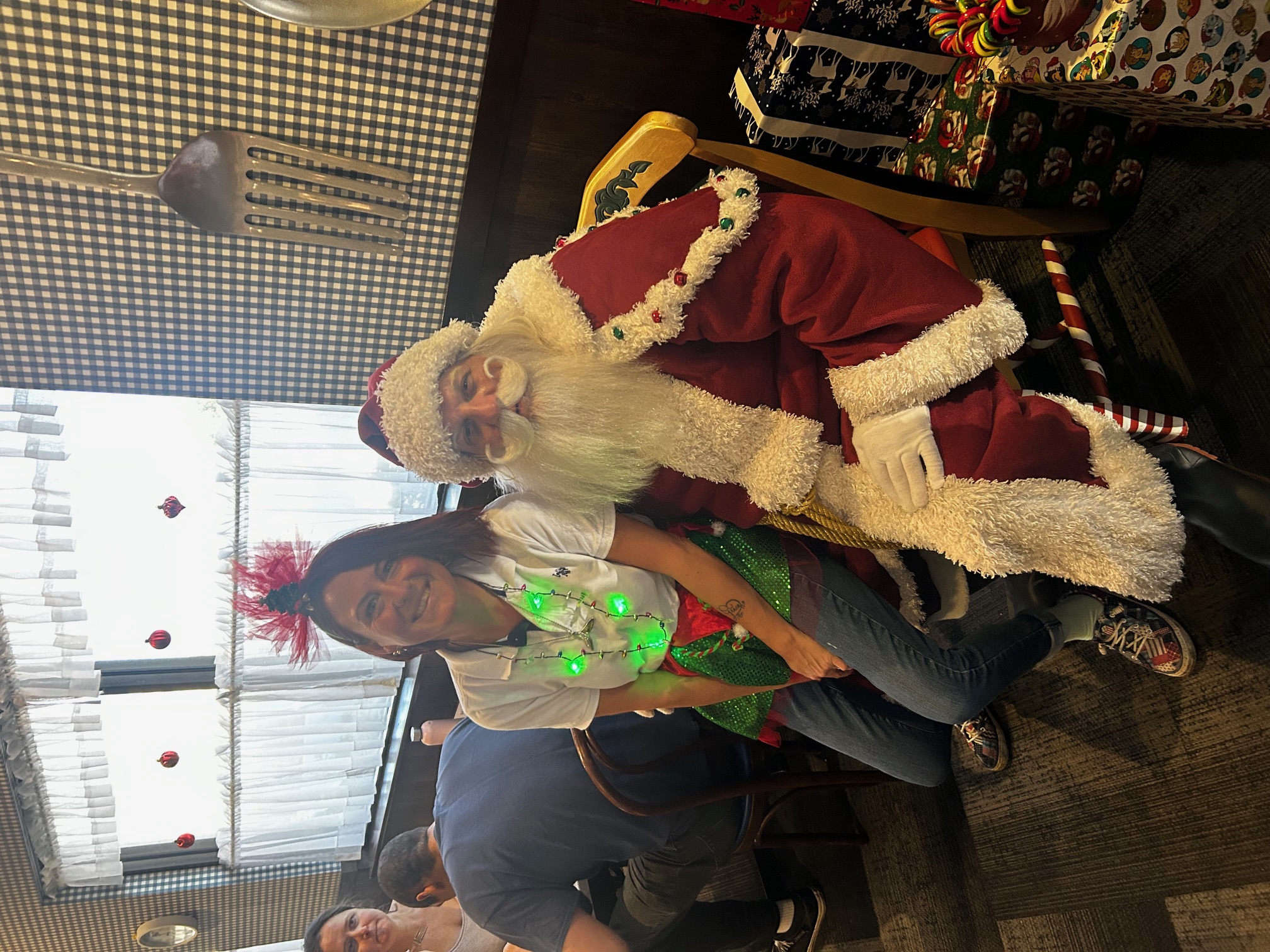 Holiday Santa Claus visits Blueberry Muffin Restaurant in Indiatlantic 2025